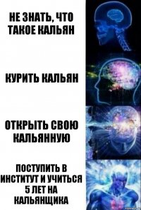 Не знать, что такое кальян Курить кальян Открыть свою кальянную Поступить в институт и учиться 5 лет на кальянщика