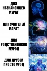 ДЛЯ НЕЗНАКОМЦЕВ МУРАТ ДЛЯ УЧИТЕЛЕЙ МАРАТ ДЛЯ РОДСТВЕННИКОВ МУРОД ДЛЯ ДРУЗЕЙ ПРОСТО УРОД