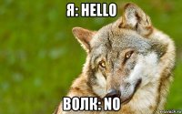 я: hello волк: no