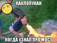 каклопукан когда узнал про мост