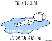 уже 15 мая а асфальта нет