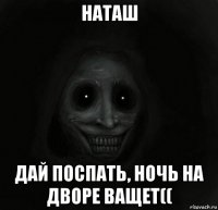 наташ дай поспать, ночь на дворе ващет((