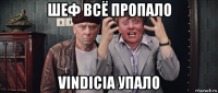 шеф всё пропало vindicia упало