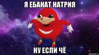 я ебанат натрия ну если чё