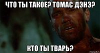 что ты такое? томас дэнэ? кто ты тварь?