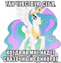 так чувствую себя, когда на мне надет сказочный единорог