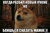 когда разбил новый iphone но боишься сказать мамке )!