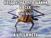 когда узнал что шайни у всех, а у тебя нету