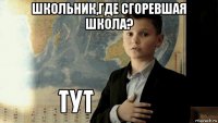 школьник,где сгоревшая школа? 