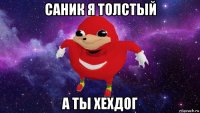 саник я толстый а ты хехдог