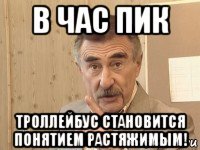 в час пик троллейбус становится понятием растяжимым!