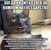 когда видит хозяев за компом на государство пишуших valstybinio socialinio draudimo fondo valdyba prie socialinės apsaugos ir darbo ministerijos. государственный фонд социального страхования при министерстве социального обеспечения и труда.