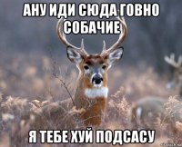 ану иди сюда говно собачие я тебе хуй подсасу