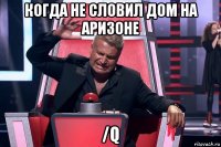 когда не словил дом на аризоне /q