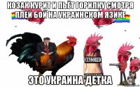 козак курит и пьёт горилку смотря плей бой на украинском язике это украина детка