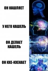 Он кашляет У него кашель Он делает кашель Он кхе-кхекает