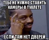 тебе не нужно ставить камеры в туалете если там нет дверей