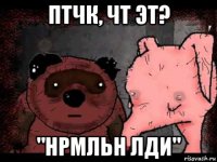 птчк, чт эт? "нрмльн лди"