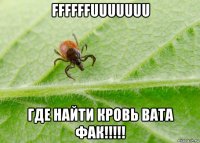 ffffffuuuuuuu где найти кровь вата фак!!!!!