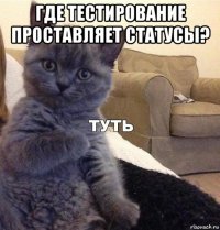 где тестирование проставляет статусы? 