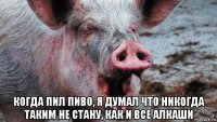  когда пил пиво, я думал что никогда таким не стану, как и все алкаши