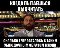 когда пытаешься высчитать сколько тебе осталось с таким ублюдочным образом жизни