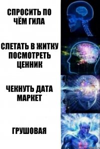 Спросить по чём гила слетать в житку посмотреть ценник чекнуть дата маркет Грушовая