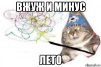 вжуж и минус лето