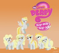 Создать мем My little pony Дёрпи Хувс