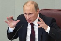Создать мем Путін руки злий