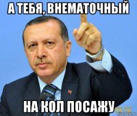 а тебя, внематочный на кол посажу