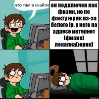 что там в скайпе он подключен как физик, но по факту юрик из-за белого ip, у него на адресе интернет (физик) локалка(юрик)