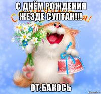 с днём рождения жезде султан!!! от:бакось