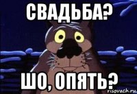 свадьба? шо, опять?