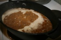 Создать мем Подлива на сковородке