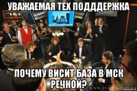 уважаемая тех подддержка почему висит база в мск речной?