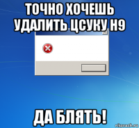 точно хочешь удалить цсуку н9 да блять!