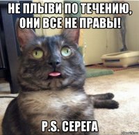 не плыви по течению, они все не правы! p.s. серега