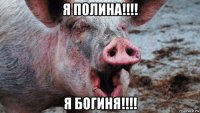я полина!!!! я богиня!!!!