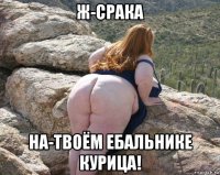 ж-срака на-твоём ебальнике курица!