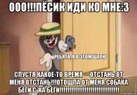 ооо!!!пёсик иди ко мне:3 спустя какое-то время ---отстань от меня отстань!!!отошла от меня собака беги с*ка беги!!!!!!!!!!!!!!!!!!!!!!!!!!!!!!!