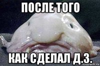 после того как сделал д.з.