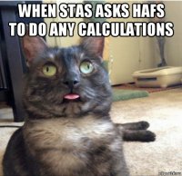 when stas asks hafs to do any calculations 