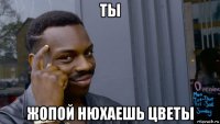 ты жопой нюхаешь цветы