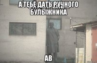 а тебе дать ручного булыжника ав