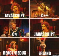 JavaScript C++ C# Javascript REact/redux erlang