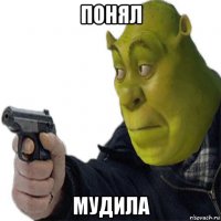 понял мудила