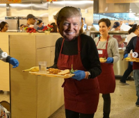 Создать мем Trump christmas