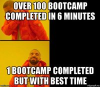 over 100 bootcamp completed in 6 minutes 1 bootcamp completed but with best time