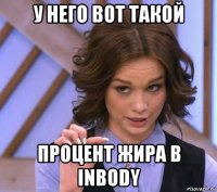 у него вот такой процент жира в inbody